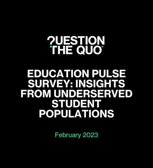 National Study Finds Students from Underserved Populations Less Inclined to Seek Education after High School than Their Peers